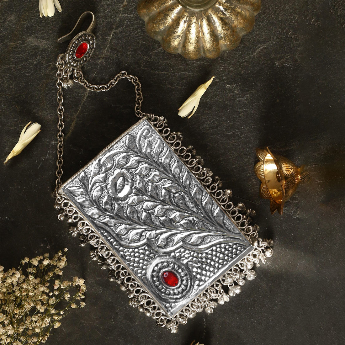 Silver Mobile Purse