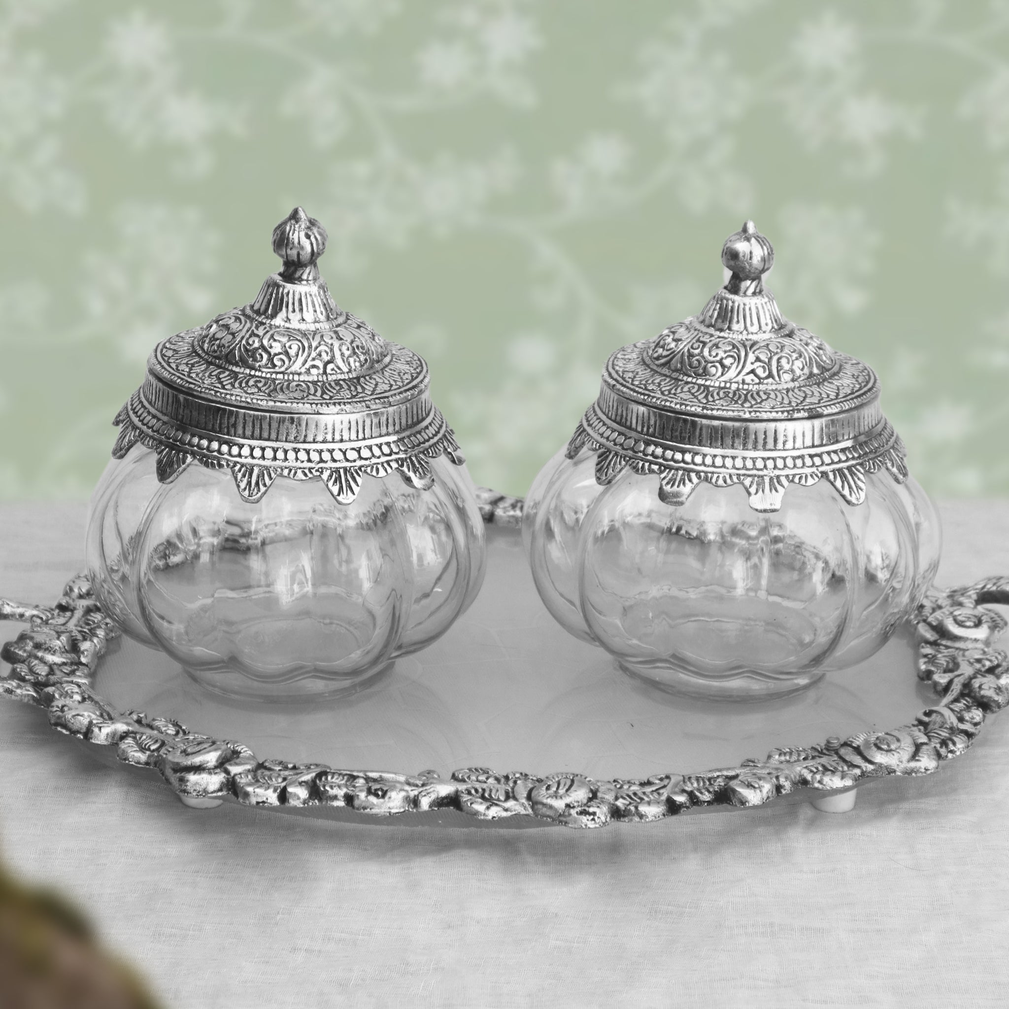 Tray and Jar set